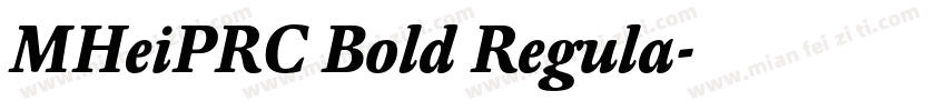 MHeiPRC Bold Regula字体转换